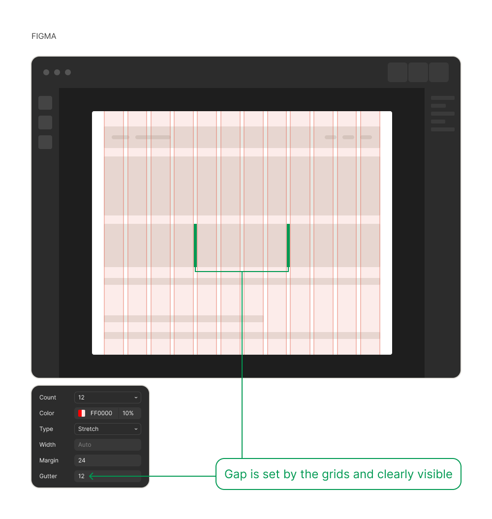 Grid systems visible in Figma
