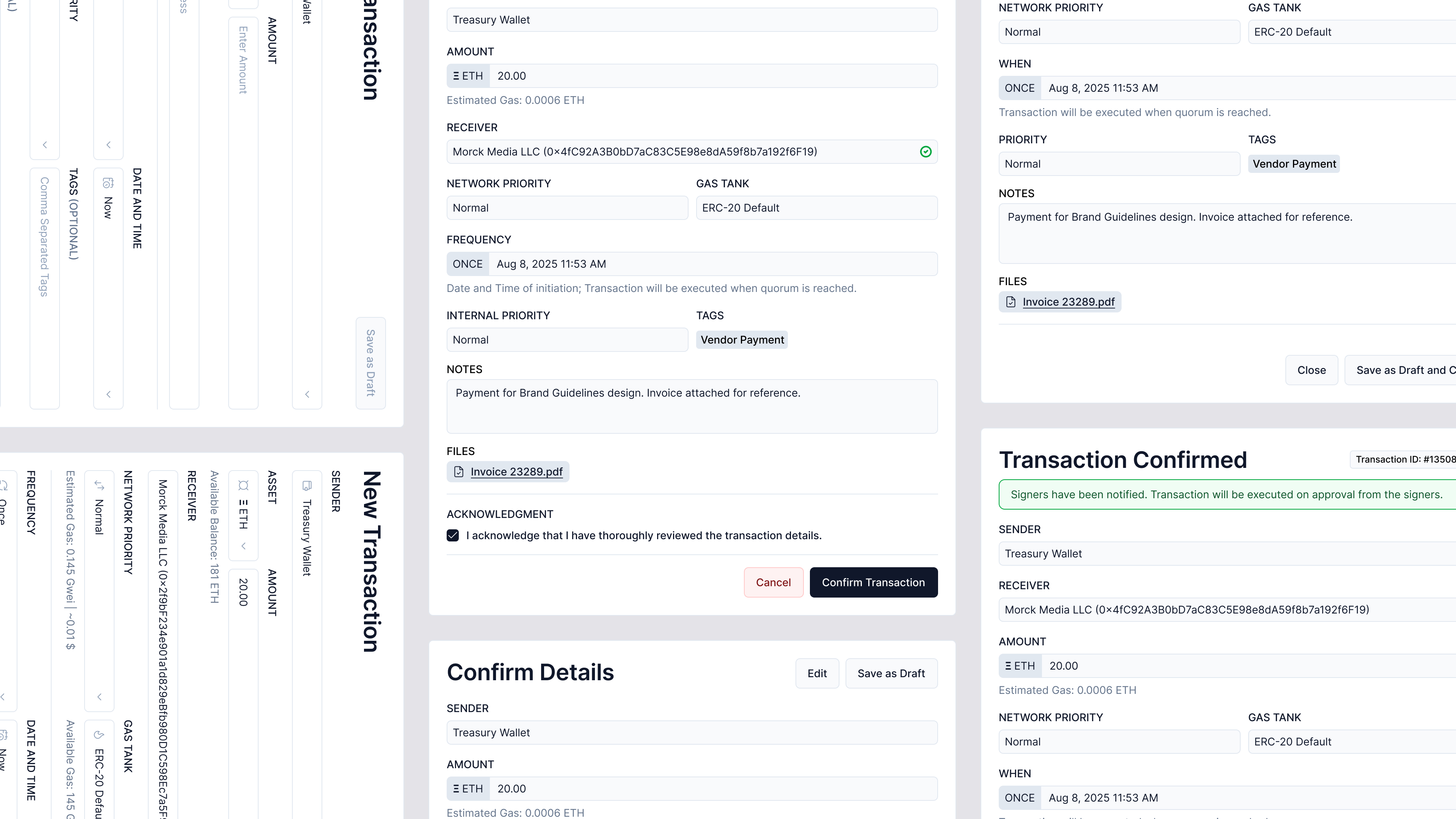 Multi-Signature Transaction Flow